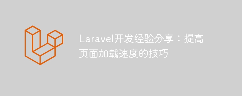 Laravel開發經驗分享：提升頁面載入速度的技巧