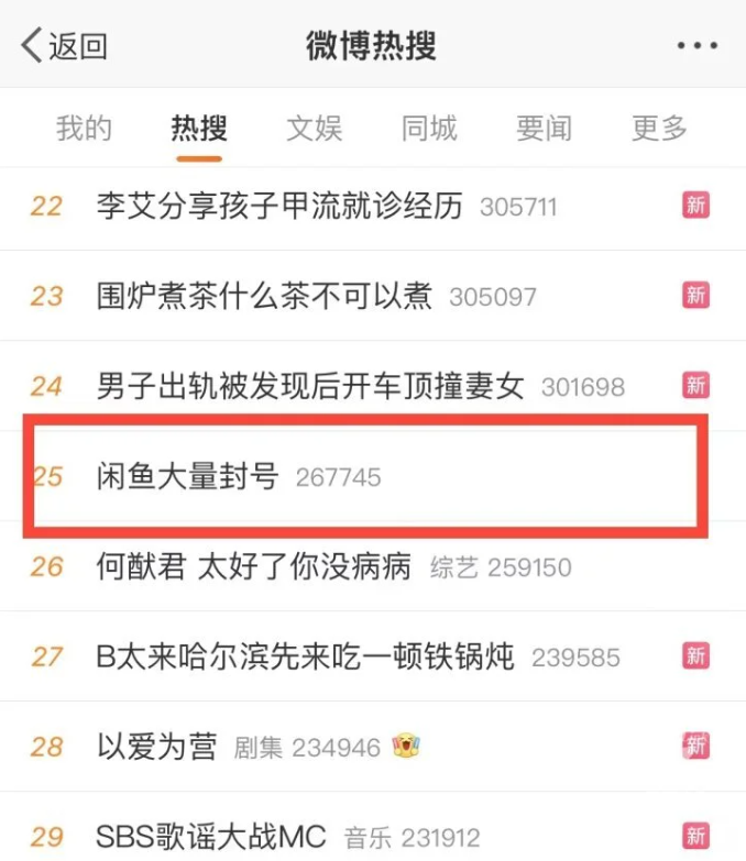 Xianyu、アカウント禁止に対応：リスクのあるアカウントの疑いがある場合は処罰される