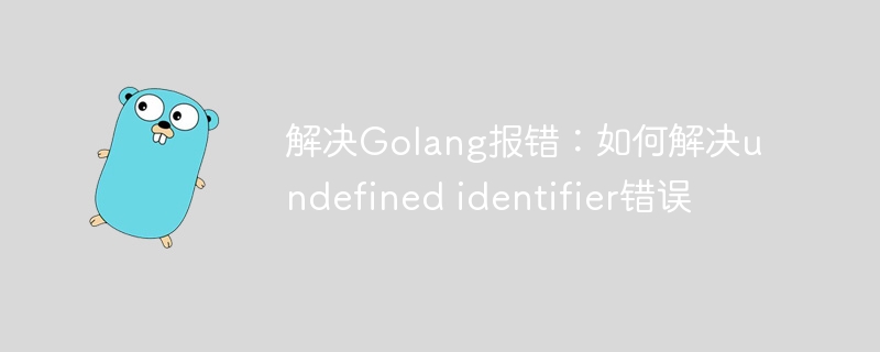 解决Golang报错：如何解决undefined identifier错误