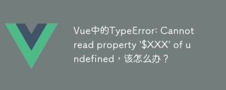 vue中的typeerror: cannot read property \'$xxx\' of undefined，该怎么办？