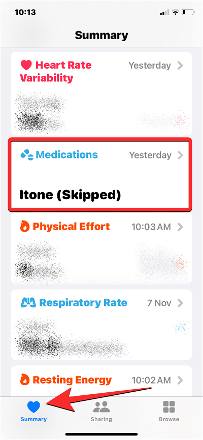 在iPhone上如何在“健康”App的“摘要”屏幕中展示您的药物信息