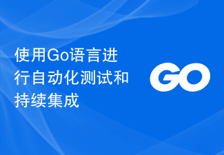 使用Go語言進行自動化測試和持續集成