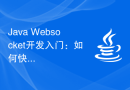 Java Websocket开发入门：如何快速实现双向通信