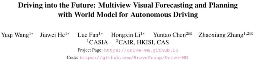 Faites un voyage vers le futur, le premier modèle mondial de conduite autonome de prévision et de planification multi-vues arrive