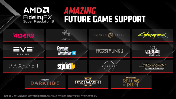 AMD 发布 FSR 3 完整源码，可供 DX12 和虚幻引擎 5 开发人员使用