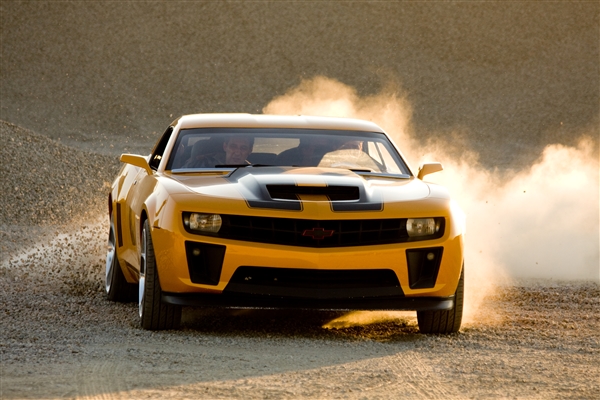 „Einstellungshinweis: Chevrolet Camaro, klassisches amerikanisches Muscle-Car „Bumblebee“, eingestellt“