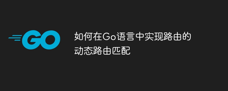 如何在Go語言中實現路由的動態路由匹配