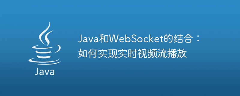 Java와 WebSocket의 결합: 실시간 비디오 스트리밍을 달성하는 방법