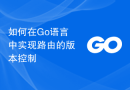 如何在Go语言中实现路由的版本控制
