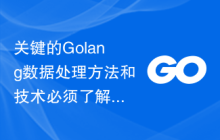 关键的Golang数据处理方法和技术必须了解