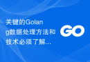 关键的Golang数据处理方法和技术必须了解