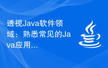 透视Java软件领域：熟悉常见的Java应用程序