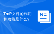 TmP文件的作用和功能是什么？