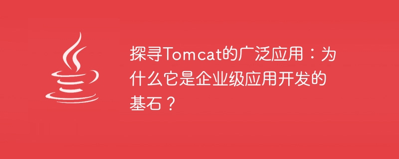 Tomcat: faktor utama dalam pembangunan aplikasi perusahaan