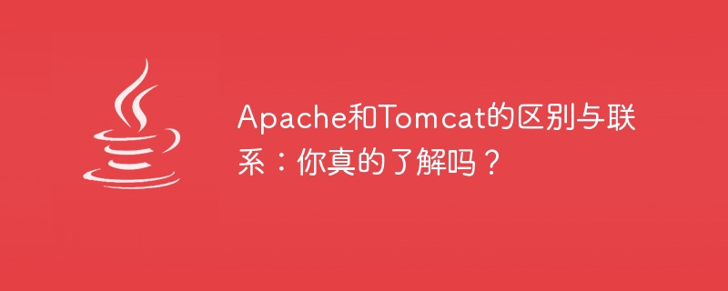 Adakah anda mempunyai pemahaman sebenar tentang persamaan dan perbezaan antara Apache dan Tomcat?