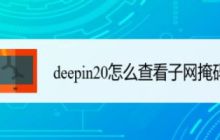 如何在deepin20中找到子网掩码？deepin20的子网掩码查询方法