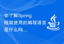 你了解Spring框架使用的编程语言是什么吗？