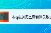 设置deepin20的网关地址方法