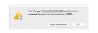Methods and reasons for solving the 4000 unknown error when iTunes updates iOS17