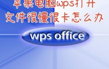 解决苹果电脑上WPS打开文件缓慢和卡顿的问题