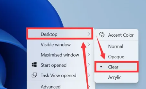 How to adjust the transparency of the Win11 taskbar