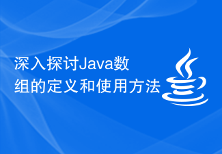 深入探讨Java数组的定义和使用方法
