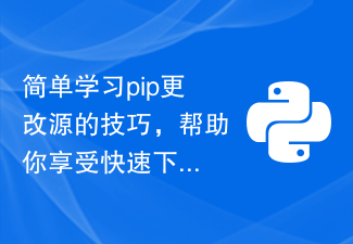 简单学习pip更改源的技巧，帮助你享受快速下载体验