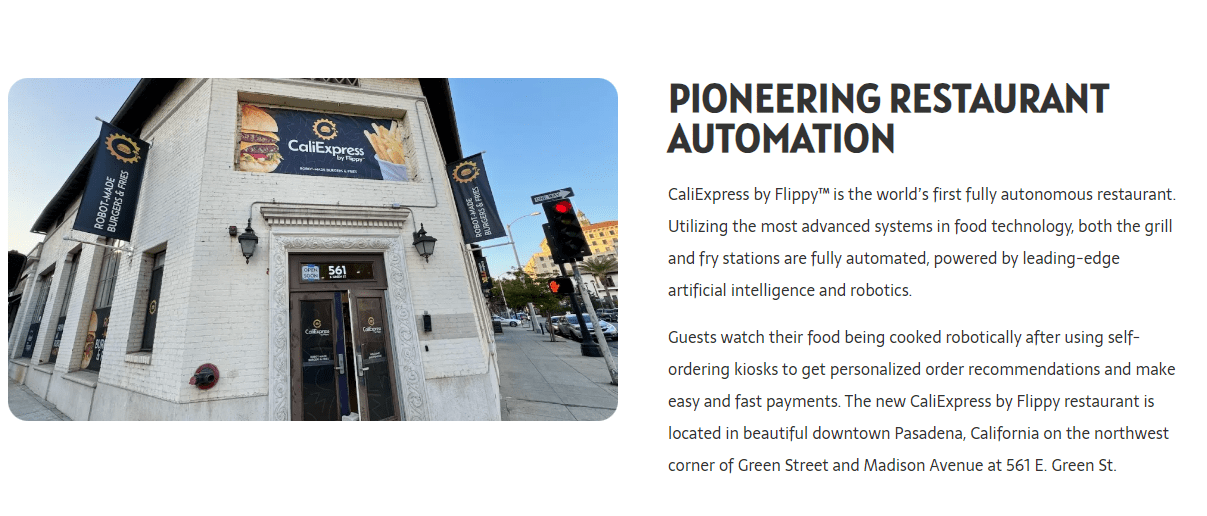 机器人掌勺：全球首家 AI 全自动餐厅将在南加州开业