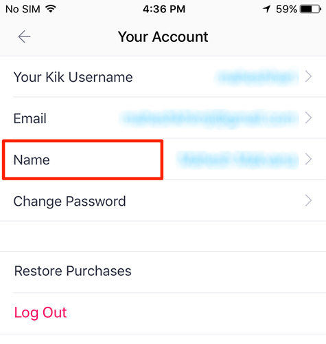 Langkah-langkah untuk Menukar Nama Pengguna Kik pada iPhone