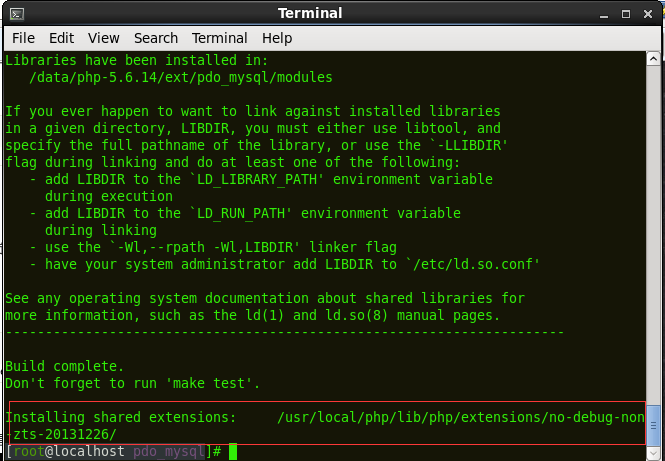 在CentOS上安装PDO扩展的PHP