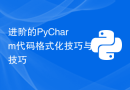 进阶的PyCharm代码格式化技巧与技巧