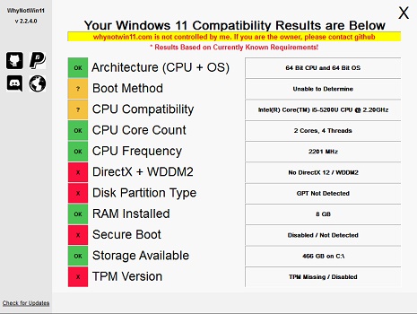 Explication détaillée indiquant si le processeur i5 de cinquième génération est compatible avec Windows 11