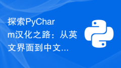 Exploring the road to Chineseization of PyCharm: from English interface to Chinese interface