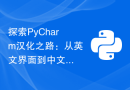 探索PyCharm汉化之路：从英文界面到中文界面