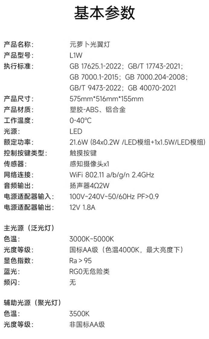 商汤元萝卜光翼灯发布：国 AA 级标准、AI 光随书动，1699 元