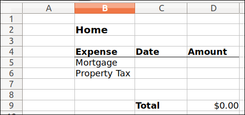 LibreOffice Calc 让你的支出不再成为负担