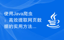 使用Java爬虫：高效提取网页数据的实用方法和技巧
