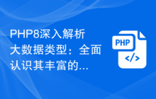 PHP8深入解析大数据类型:全面认识其丰富的数据存储方式