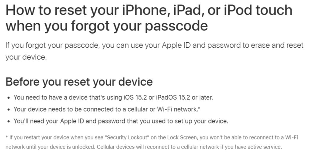 iOS15.2/iPadOS15.2新功能:忘记iPhone/iPad锁屏密码可直接在设备上重置