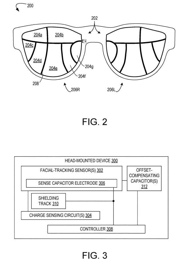 微软专利为AR眼镜面部追踪提出改善的传感器电容值测量