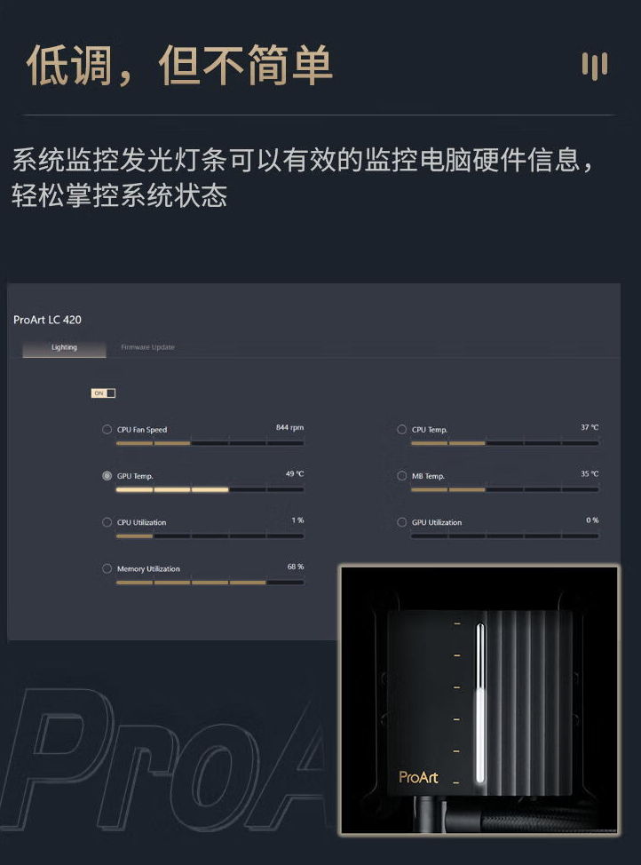 华硕上架创艺国度 ProArt LC 420 水冷散热器：搭载 3 个 140mm 猫头鹰风扇，售 2099 元