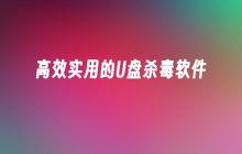 高效实用的U盘杀毒软件