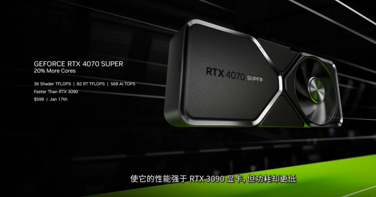 国行定价出炉！英伟达 RTX 40 SUPER 系列显卡发布：加量又减价，4899 元起