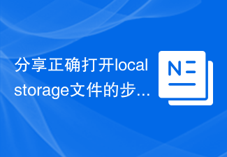 分享正確開啟localstorage檔案的步驟