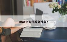 mac中如何改文件名？