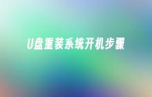 U盘重装系统开机步骤