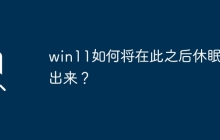 win11如何将在此之后休眠调出来？