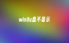 win8u盘不显示