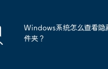 Windows系统怎么查看隐藏文件夹？