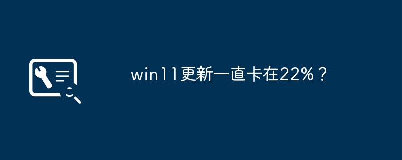 Win11 업데이트가 22%에서 계속 멈춰있나요?